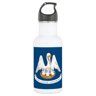 Louisiana State Flag Stainless Steel Water Bottle
