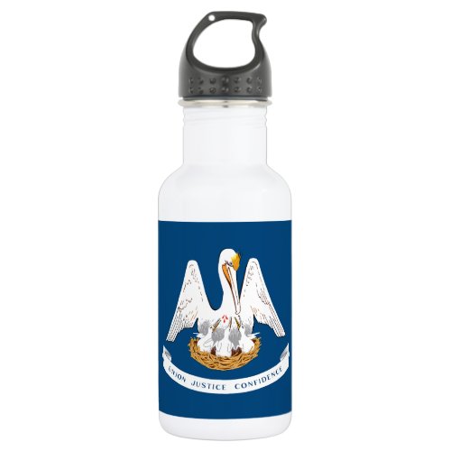 Louisiana State Flag Stainless Steel Water Bottle