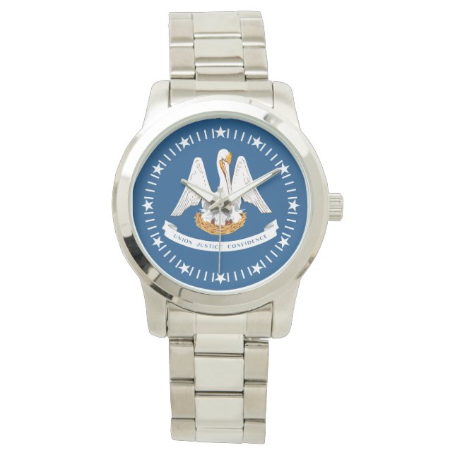 Louisiana State Flag Star Dial Design Watch (Front)