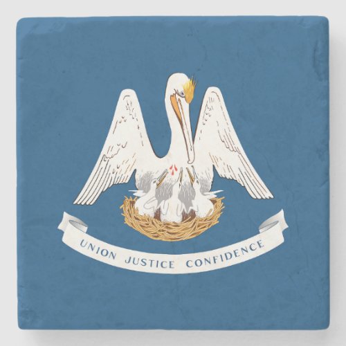 Louisiana State Flag Stone Coaster