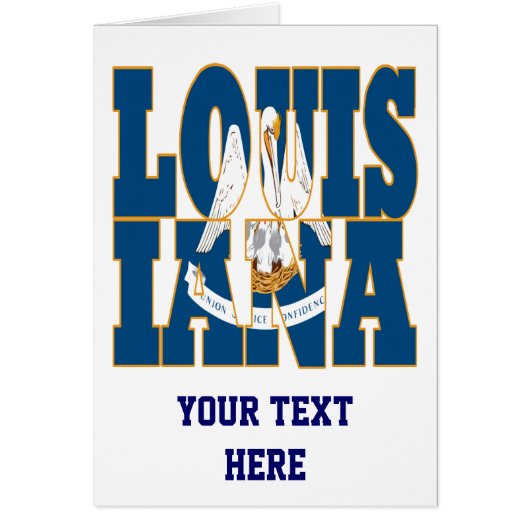 Louisiana state flag text cards (Front)