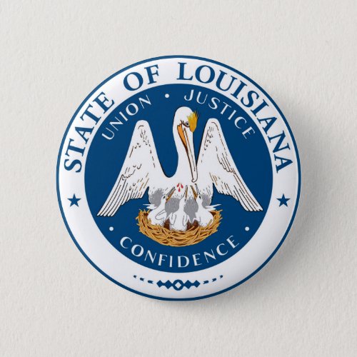 Louisiana state flag usa united america seal pinback button