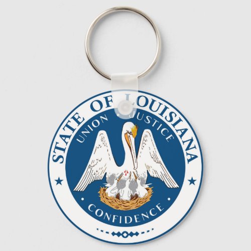 Louisiana state flag usa united america symbol sea keychain