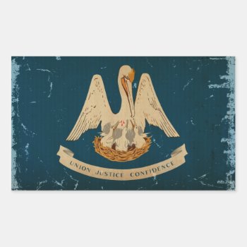 Louisiana State Flag Vintage.png Rectangular Sticker by USA_Swagg at Zazzle