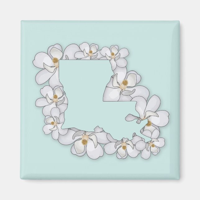 Louisiana State Flower Magnet (Front)
