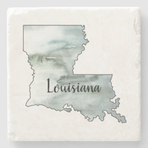 Louisiana State Illustration Painting Stone Coaster