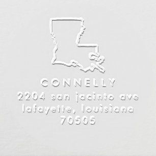 Louisiana State Personalized Custom Return Address Embosser