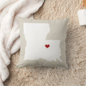 Louisiana State Pillow Faux Linen Personalized (Blanket)