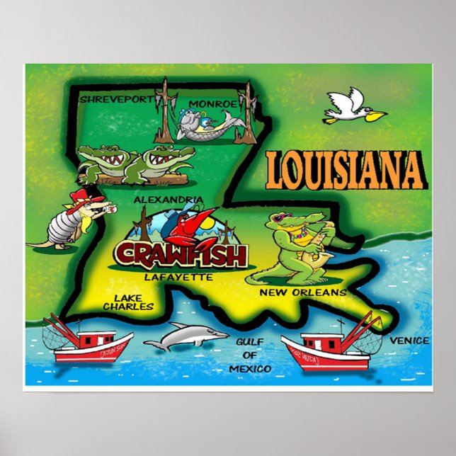 Louisiana State Poster (Front)