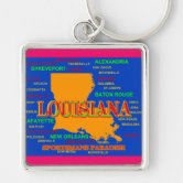 Baton Rouge Mississippi River Louisiana Keychain