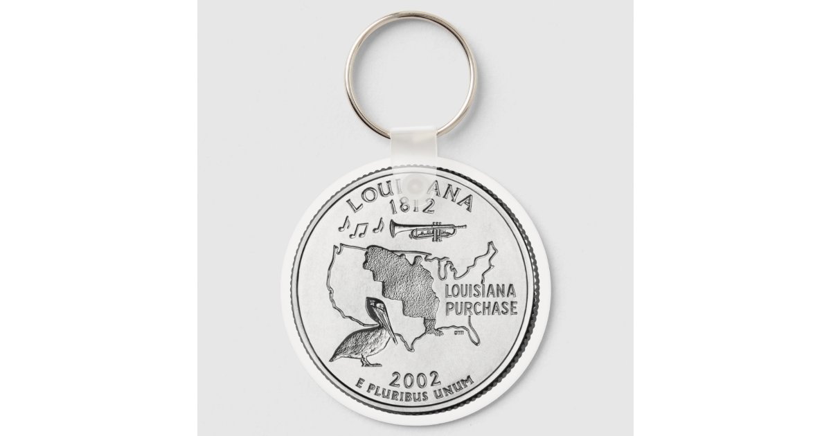 Louisiana State Keychain with Cities
