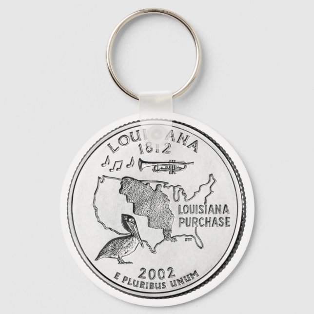 Louisiana State Quarter Keychain (Front)
