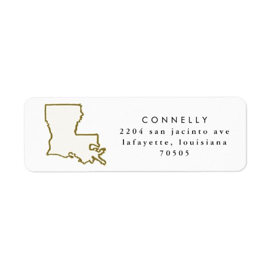 Louisiana State Return Address Labels