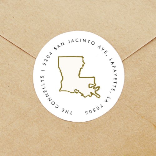 Louisiana State Return Address Labels
