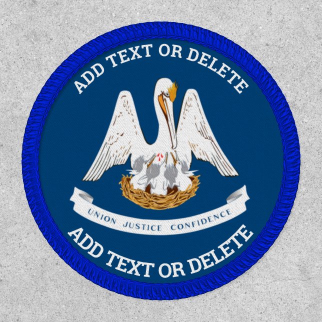 LOUISIANA STATE SEAL custom add text Patch (Front)