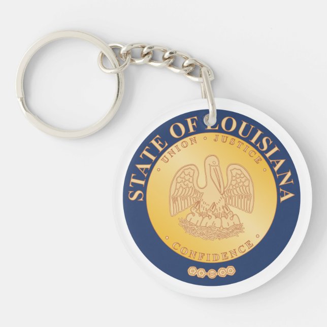 Louisiana State Seal - Keychain (Front)