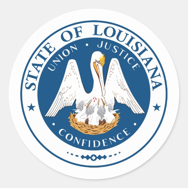 Louisiana State Seal Sticker MADE IN THE USA R537 