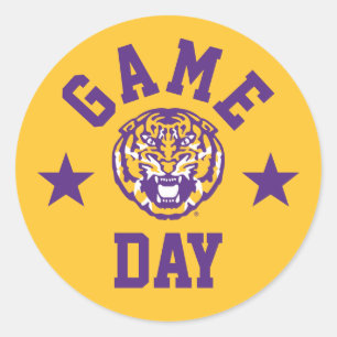 Louisiana State University Game Day Classic Round Sticker