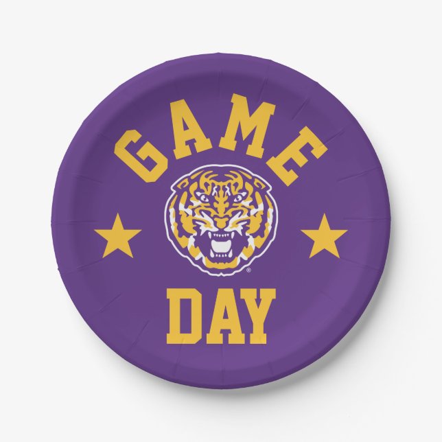 Louisiana State University Game Day Paper Plates (Front)