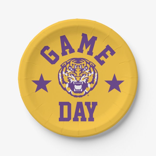 Louisiana State University Game Day Paper Plates (Front)