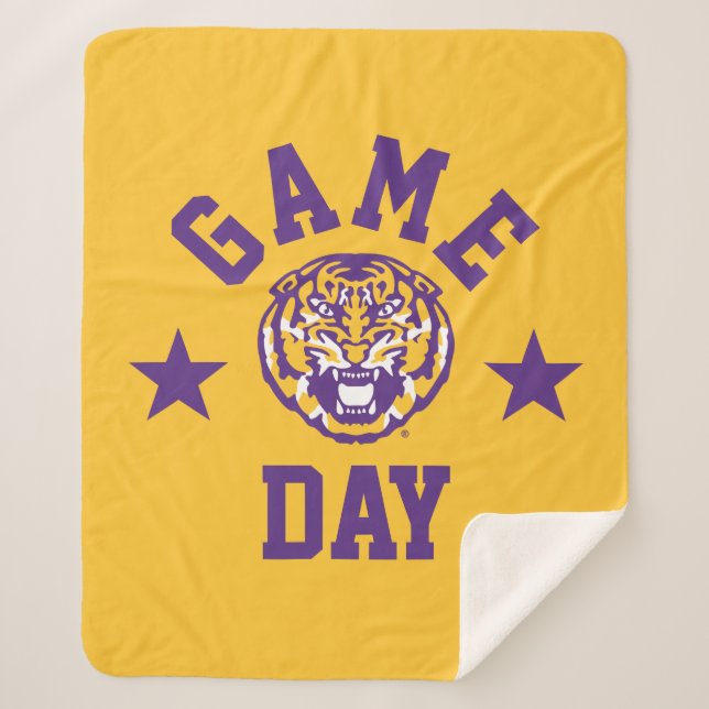 Louisiana State University Game Day Sherpa Blanket (Front)