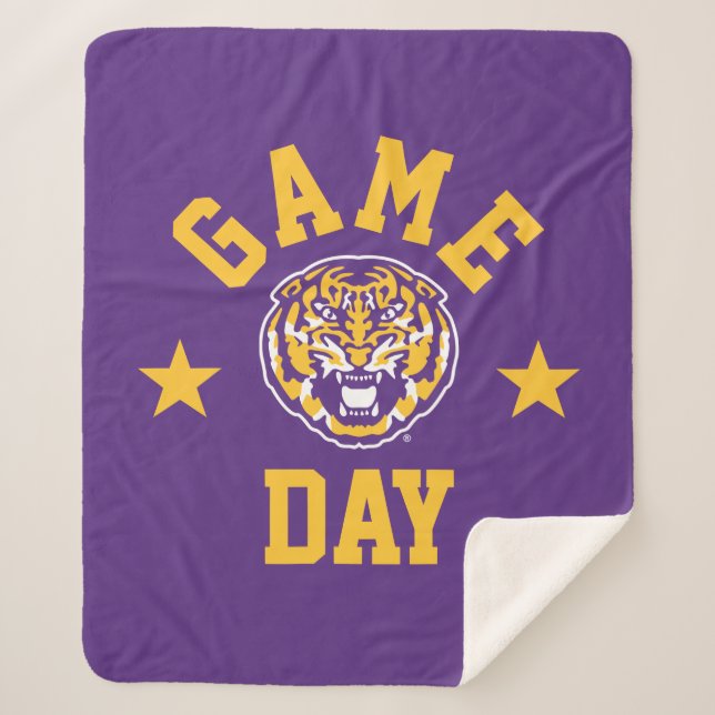 Louisiana State University Game Day Sherpa Blanket (Front)