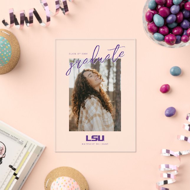 Louisiana State University Graduation Acrylic Invitations (Insitu (Celebration))