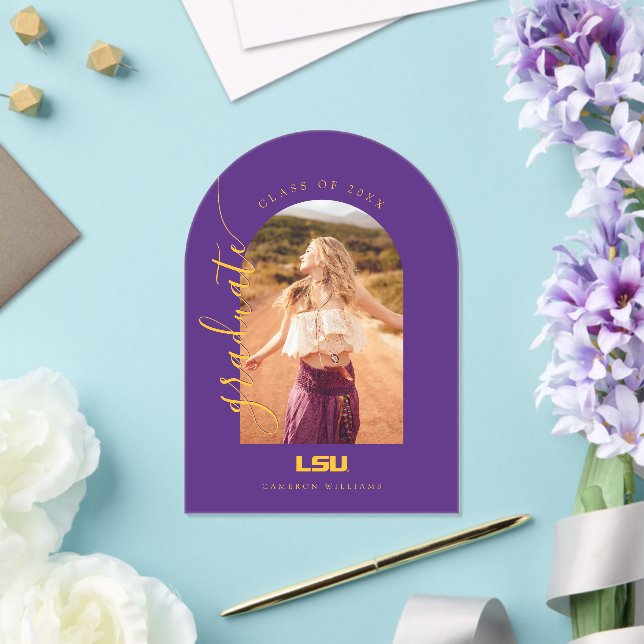 Louisiana State University Graduation Acrylic Invitations (Insitu (Wedding))