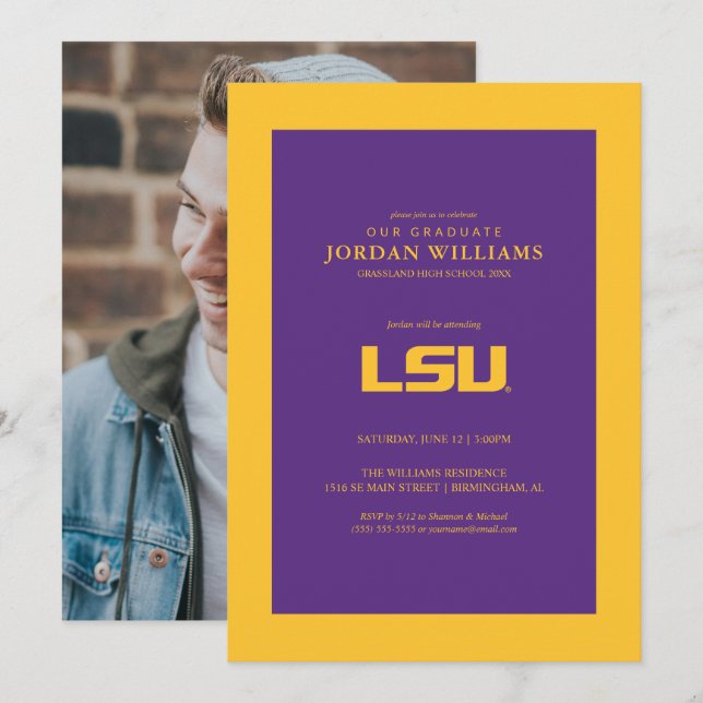 Louisiana State University Graduation Announcement (Front/Back)