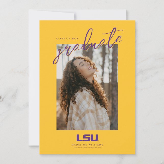 Louisiana State University Graduation Announcement (Front)