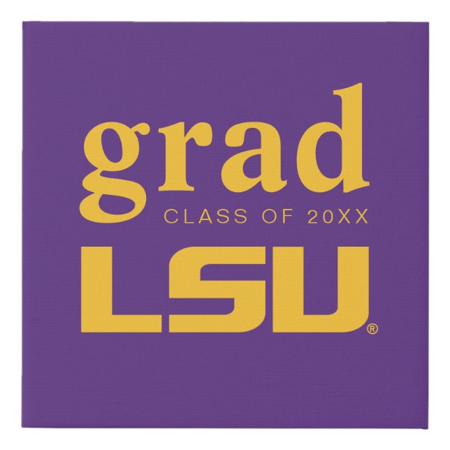 Louisiana State University Graduation Faux Canvas Print (Front)