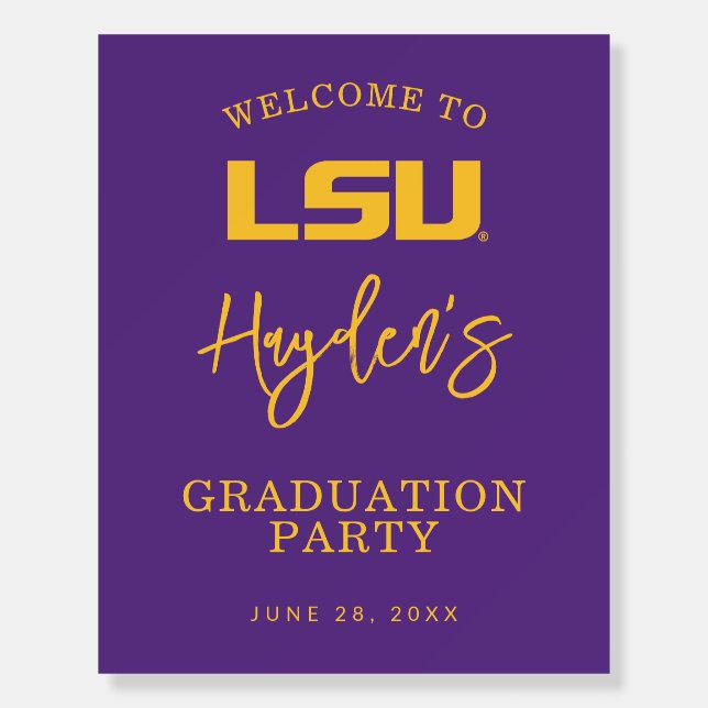 Louisiana State University Graduation Foam Board (Front)