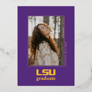 Louisiana State University Graduation Foil Invitation
