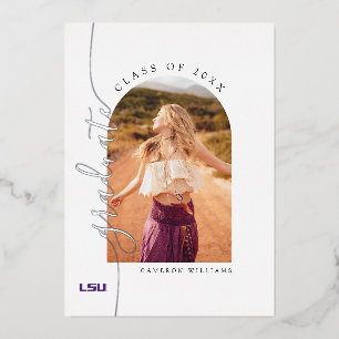Louisiana State University Graduation Foil Invitation