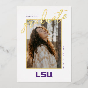 Louisiana State University Graduation Foil Invitation