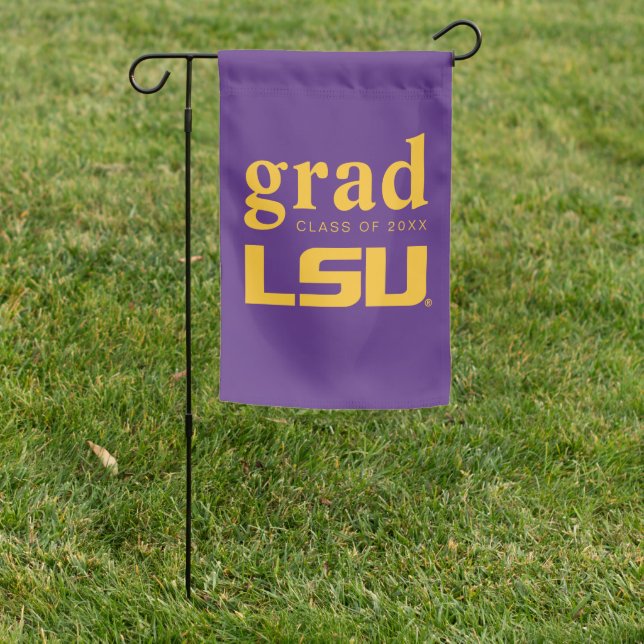 Louisiana State University Graduation Garden Flag (In SItu)