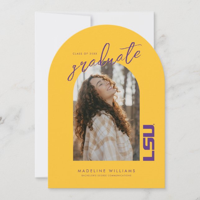 Louisiana State University Graduation Invitation (Front)