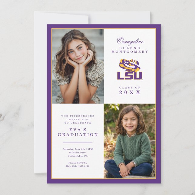 Louisiana State University Graduation Invitation (Front)