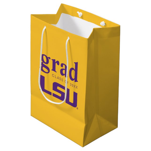 Louisiana State University Graduation Medium Gift Bag (Front Angled)