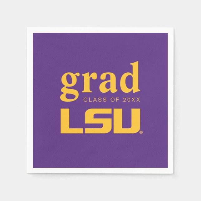 Louisiana State University Graduation Napkins (Front)