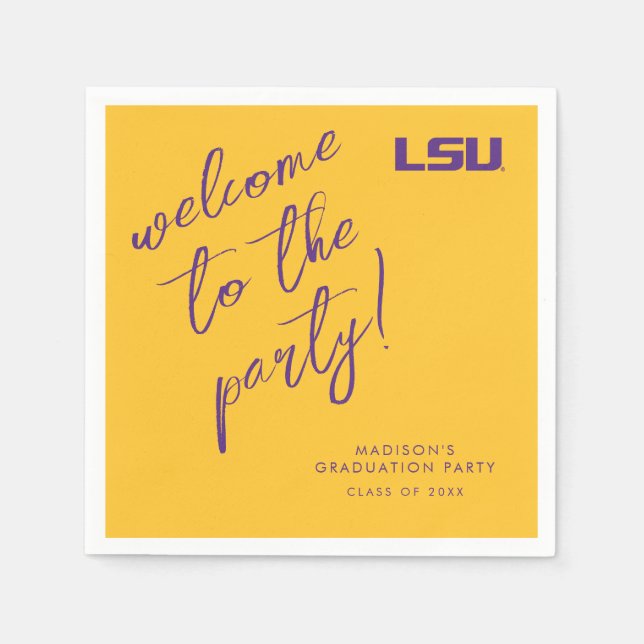 Louisiana State University Graduation Napkins (Front)