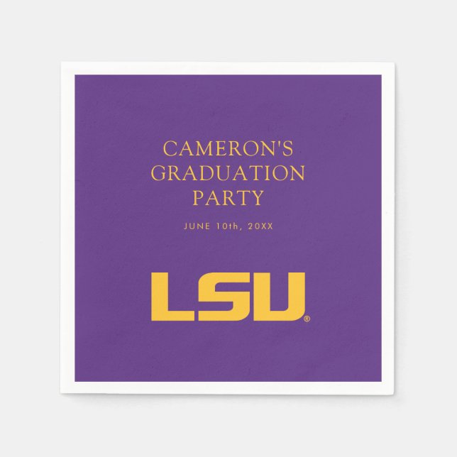 Louisiana State University Graduation Napkins (Front)