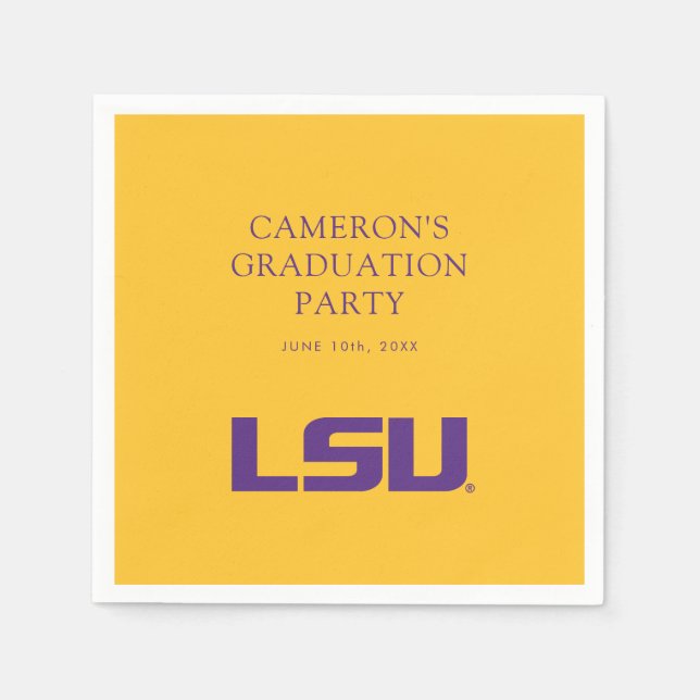 Louisiana State University Graduation Napkins (Front)