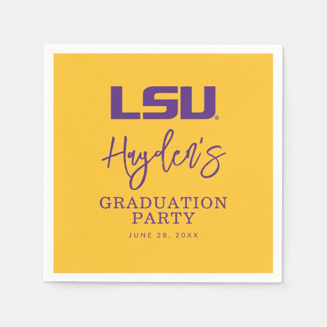 Louisiana State University Graduation Napkins (Front)