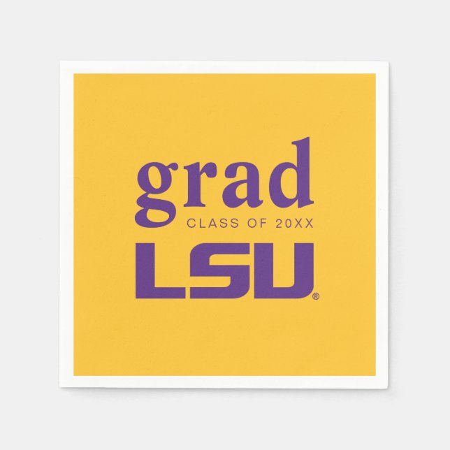 Louisiana State University Graduation Napkins (Front)