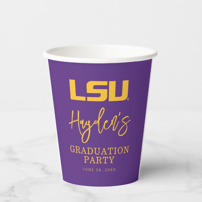 Louisiana State University Graduation Paper Cups (Front)