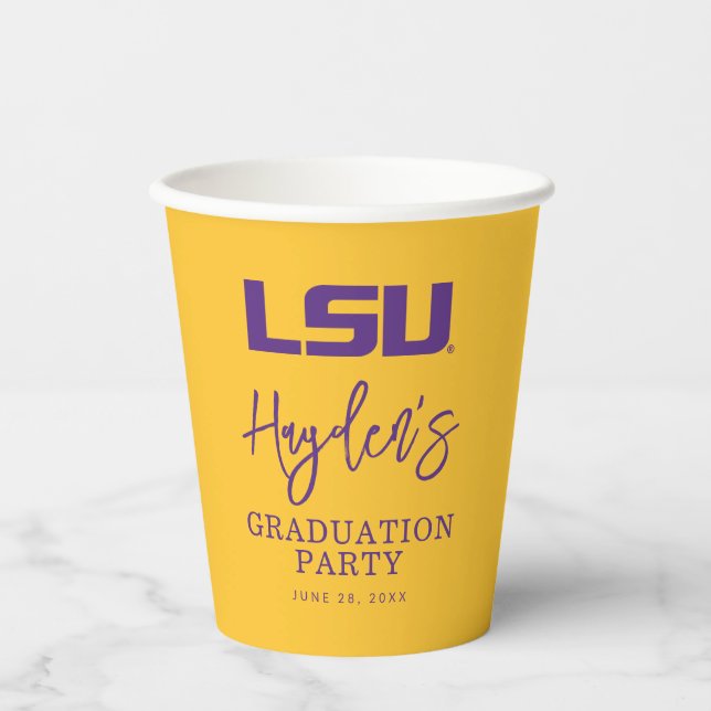 Louisiana State University Graduation Paper Cups (Front)