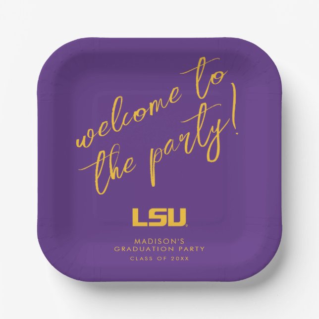 Louisiana State University Graduation Paper Plates (Front)