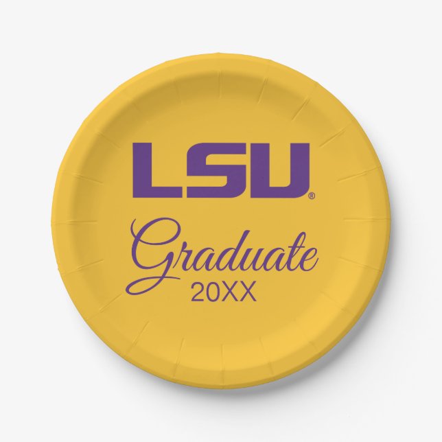 Louisiana State University Graduation Paper Plates (Front)