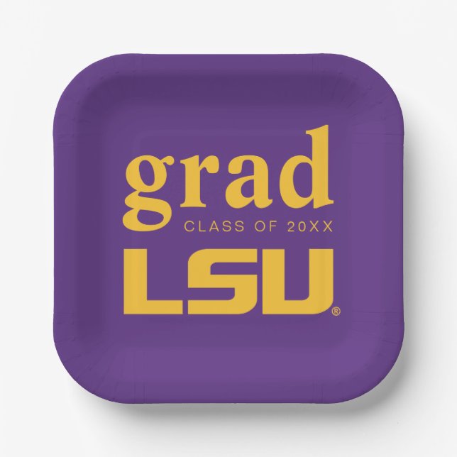 Louisiana State University Graduation Paper Plates (Front)